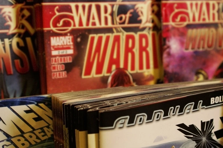 a display in a store filled with vinyl records