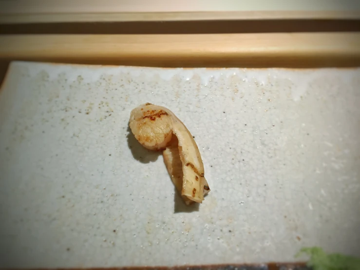 a rotten banana sitting on top of a counter