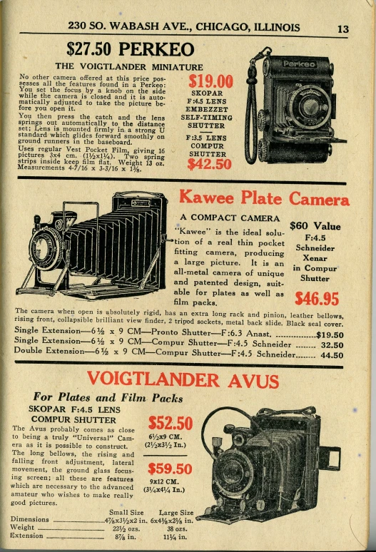 an advertit from a magazine on kodak's camera
