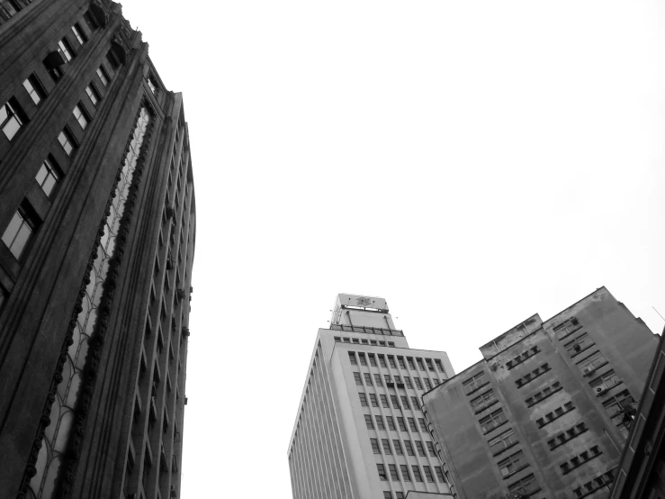 looking up at tall buildings in new york city