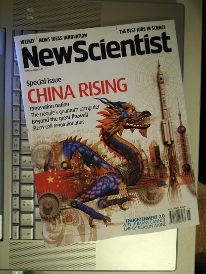 the front cover of news scientist magazine with a po of a dragon