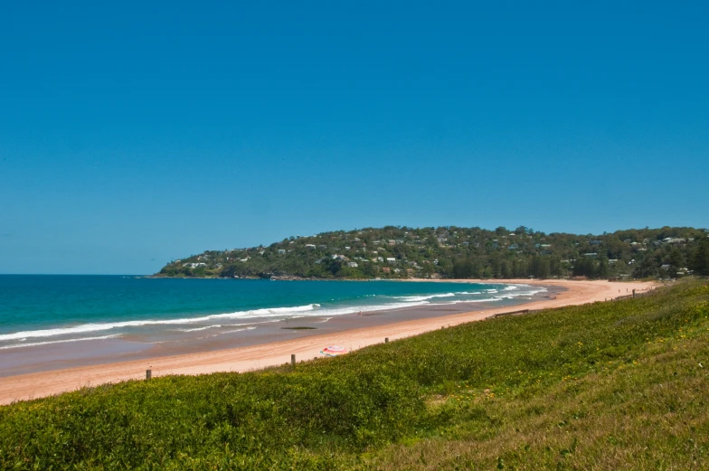 view of the beach from below and from far away