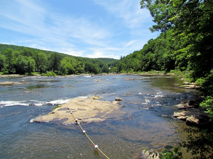 a beautiful scene with lots of water flowing