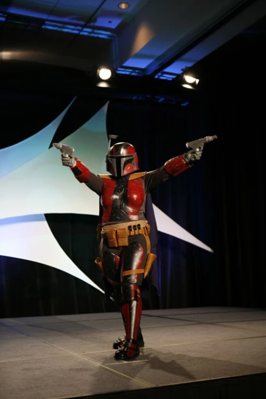 the star wars boba fett costume is shown