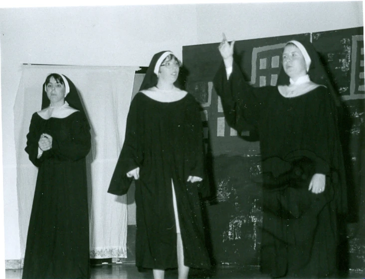 an old po of two women dressed in black