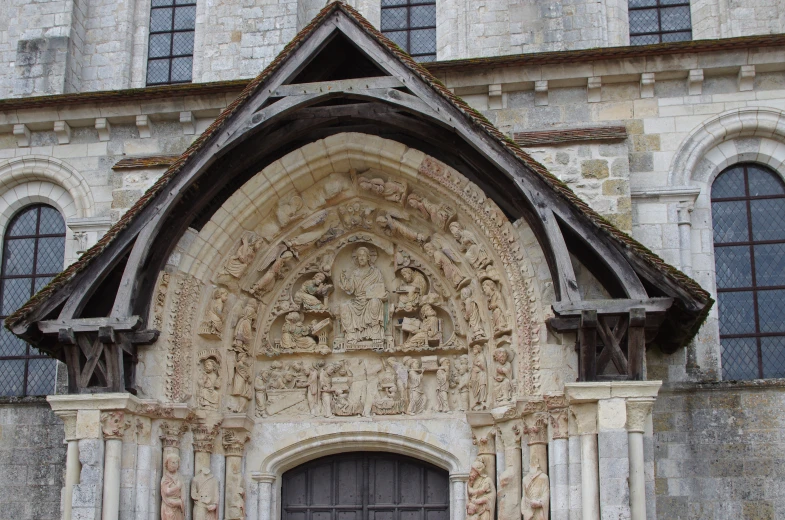 a doorway to a very old church in a big building