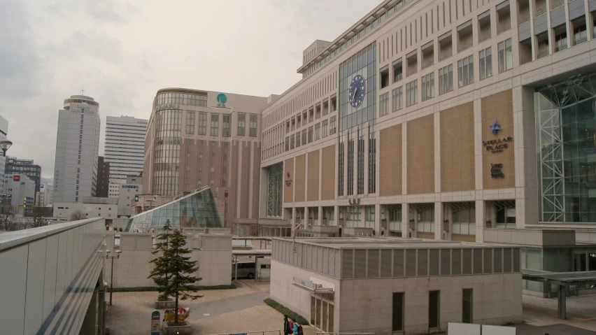 a building in a city with several floors