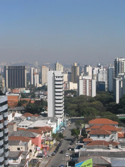 the city is surrounded by high rise buildings
