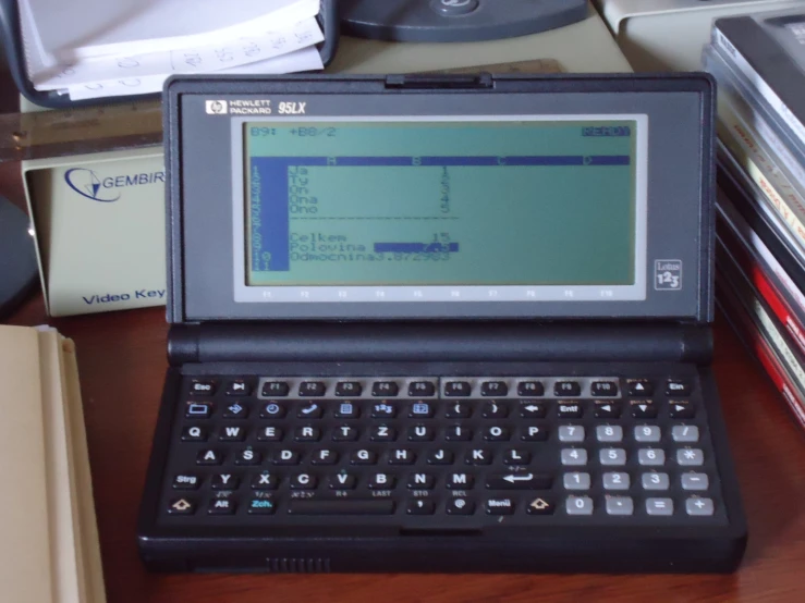 a laptop is sitting on a desk next to several books