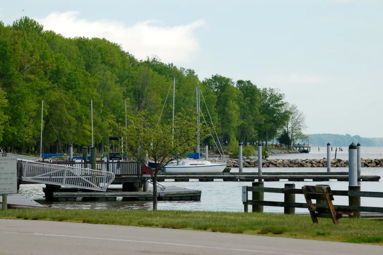 a body of water that is sitting next to a dock