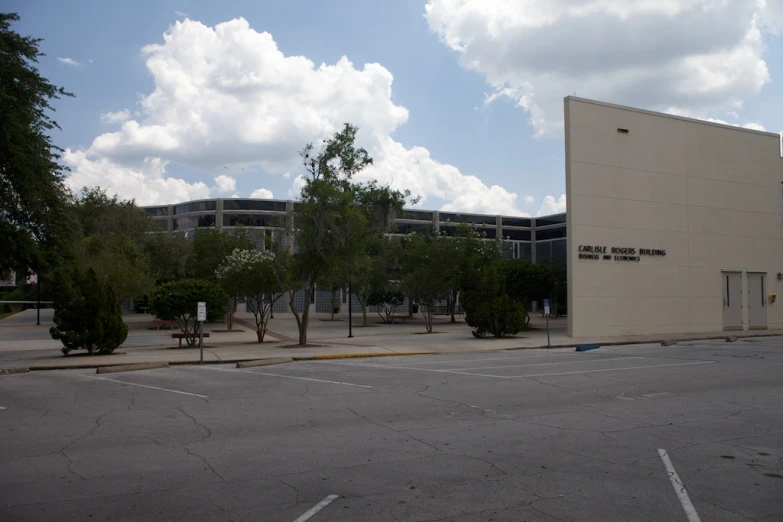 two building that are on the side of a road