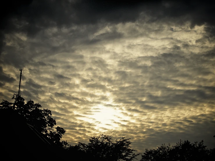 black and white pograph of a cloudy sky