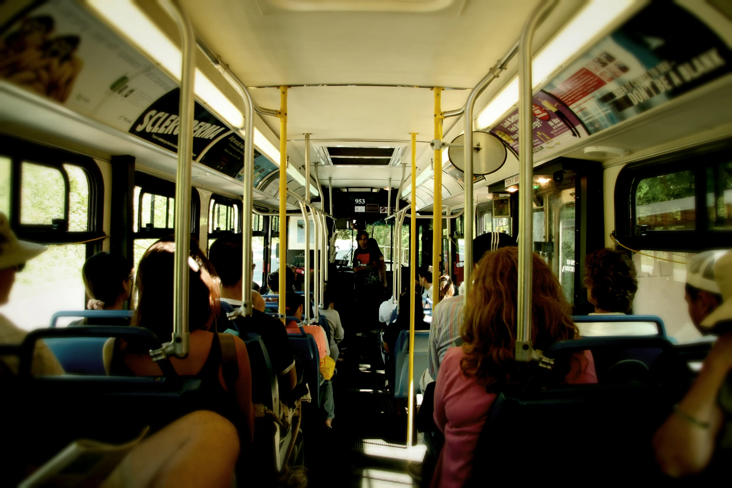 people in the bus ride with two passengers