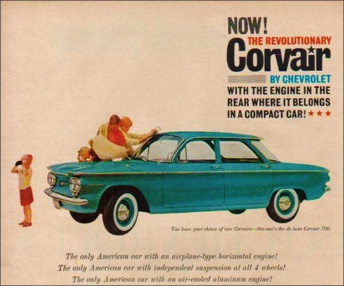 an old car advertising in a magazine about the automobile company