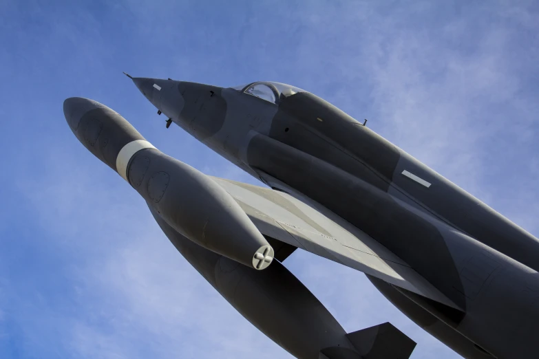 looking up at the bottom of an aircraft