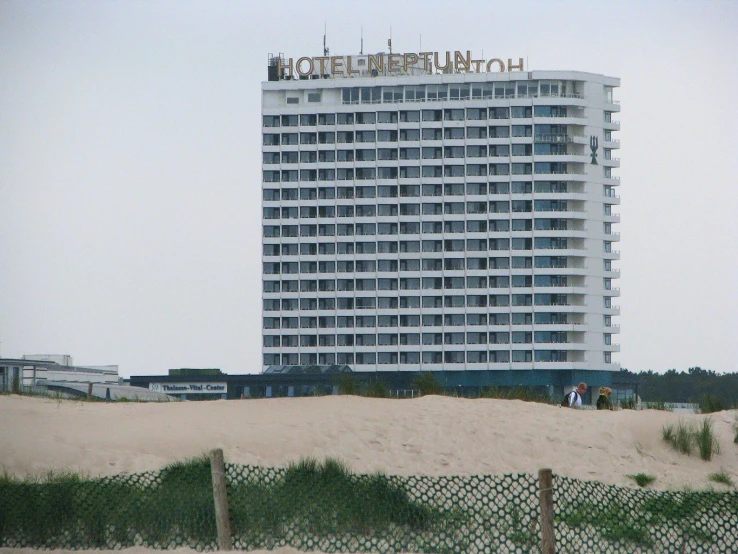 an outdoor view of a beach resort el