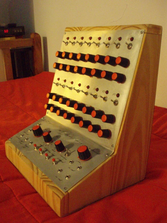 an old control panel with various switches and dials