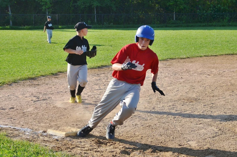 two s on a baseball field playing a game