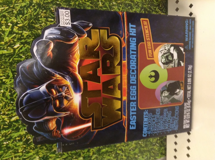 the easter egg decorator kit has a darth vader poster on it
