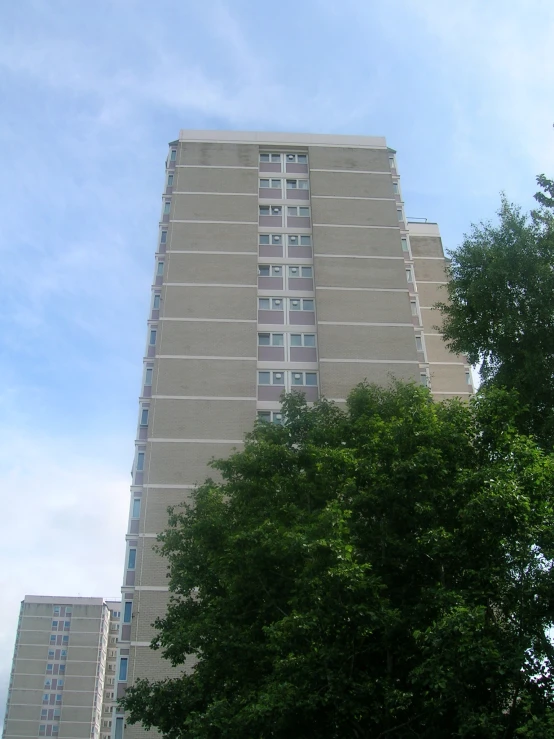 the building that has the clock built in front of it