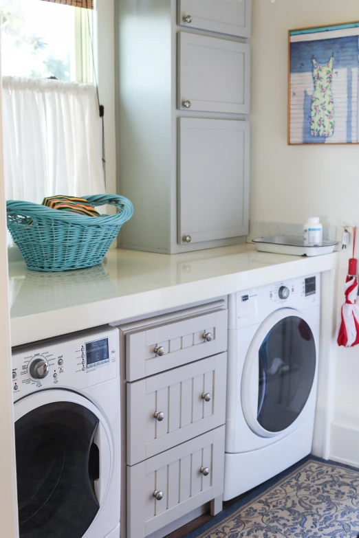 a washer and dryer in a home's laundry room