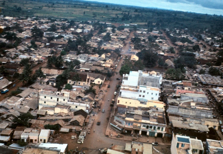 an aerial view of the city in africa