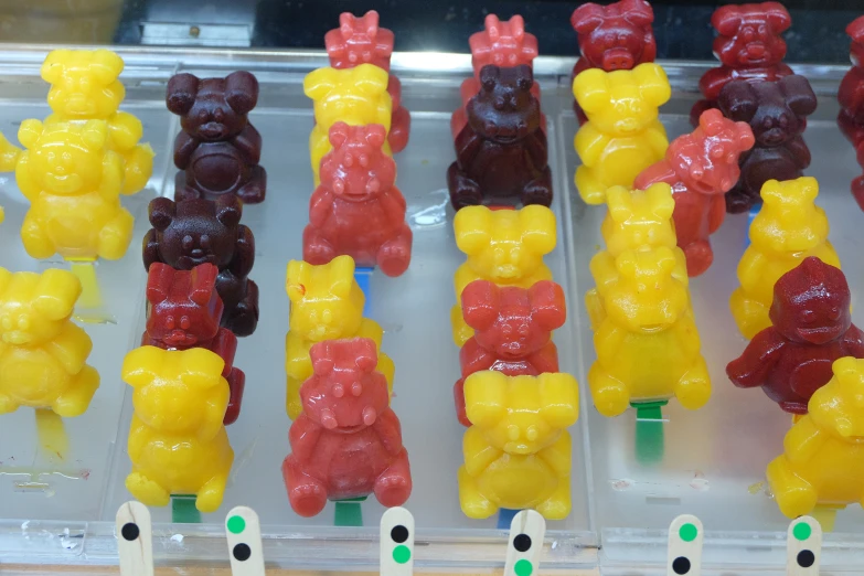 a bunch of gummy bears made into candy