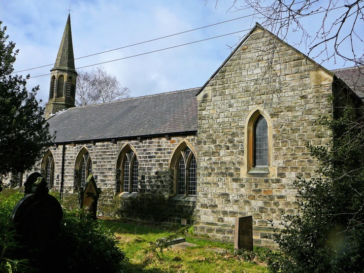 an old, stone church with towers and spires