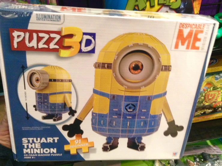 an open box of lego minion puzzles