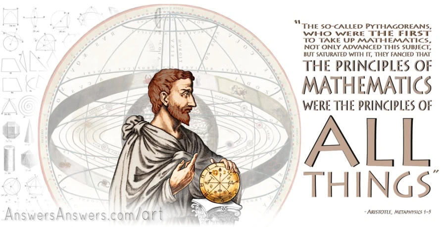 a man in front of a globe with text