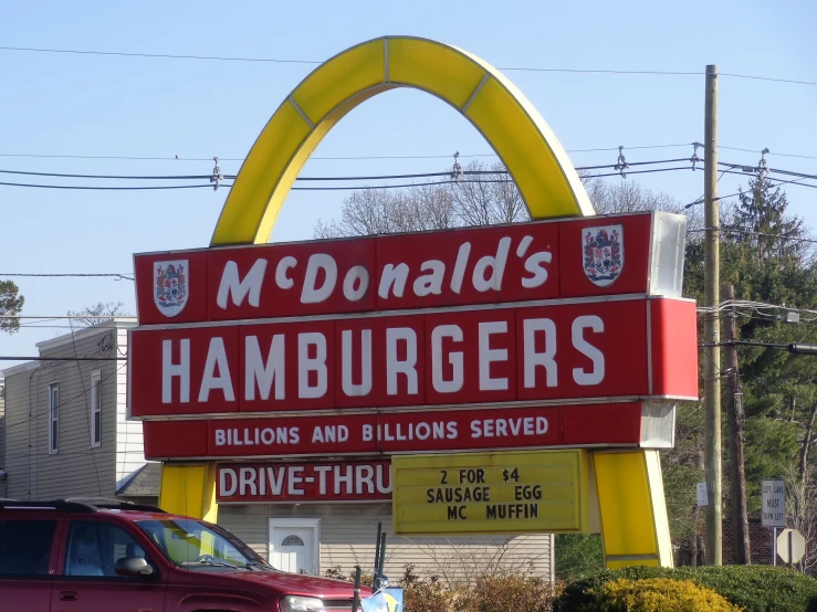 a close up view of a big mcdonald's sign in a foreign country