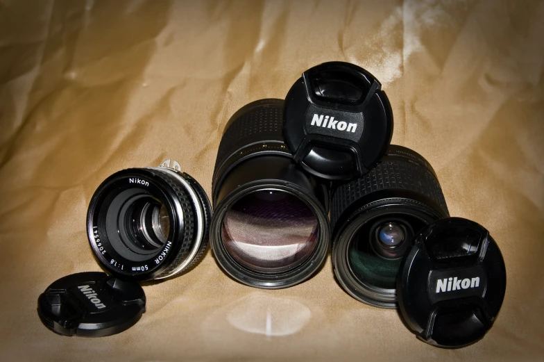 a set of different lens and some filters