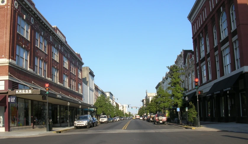 city street with car parked on the side