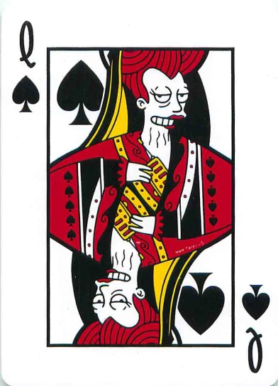 playing card for a new orleans playing game, the king and queen