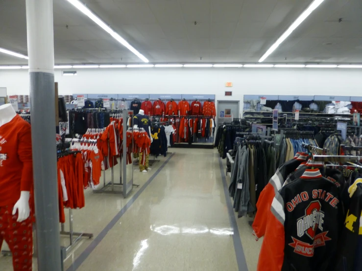 a po of several baseball uniforms at the store