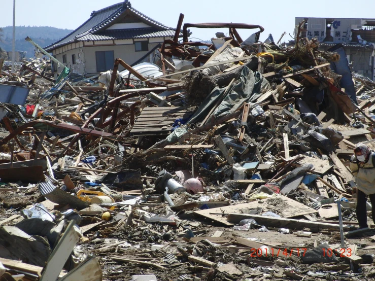 an over piled with items on the side of a road