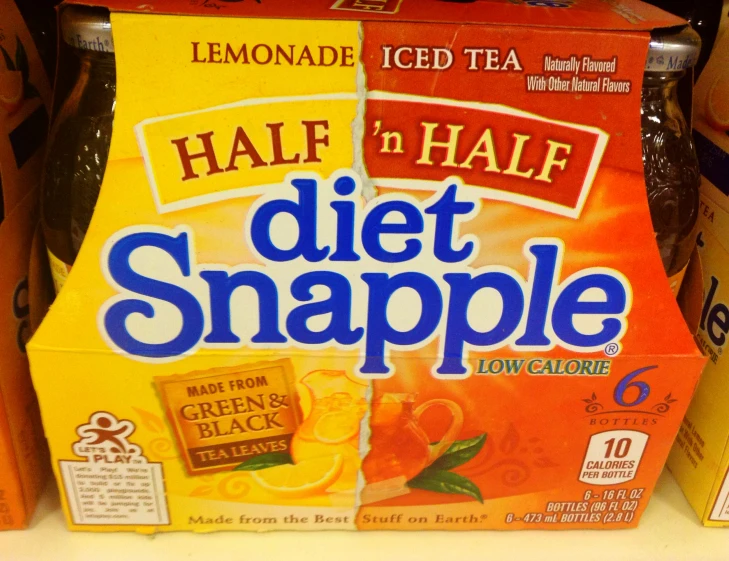 a box of half - a - half diet snapple