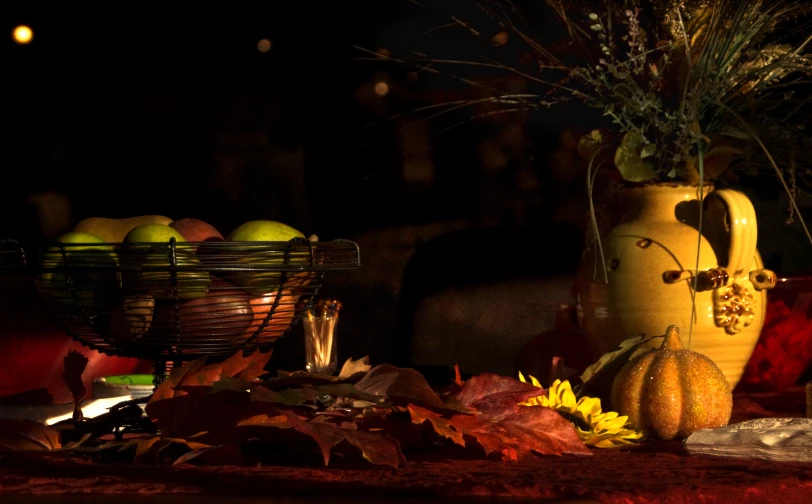 a picture of an old fashioned vase with apples on it