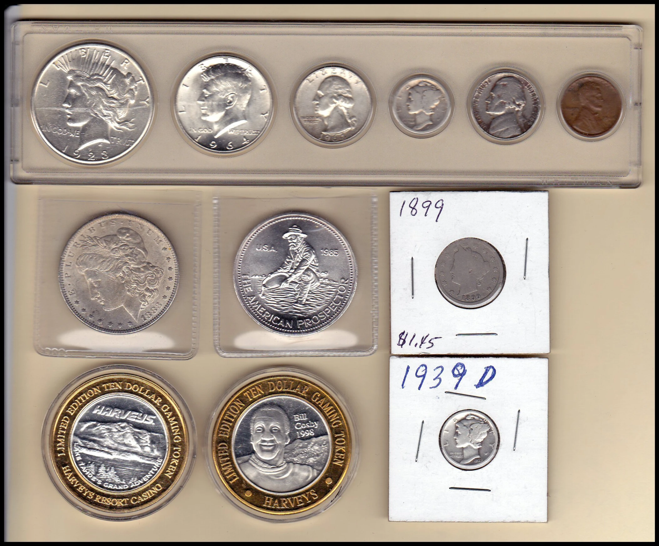 an assortment of american coin designs