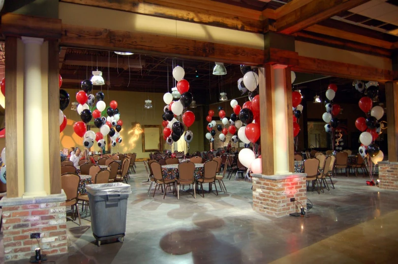 tables and chairs set up for an event