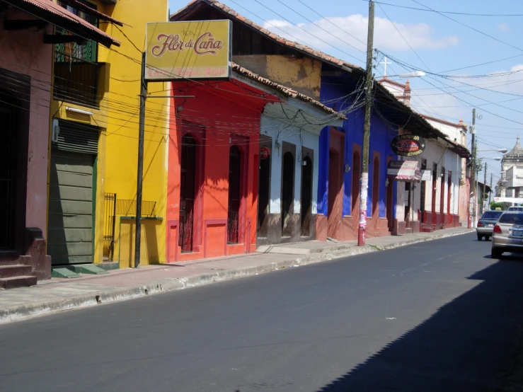 an image of a street scene that is very colorful