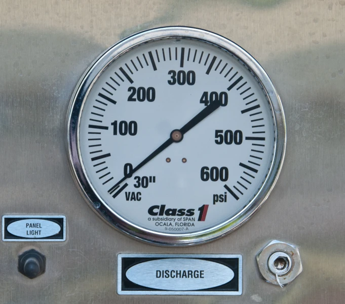 the gauges on the vehicle are labeled,