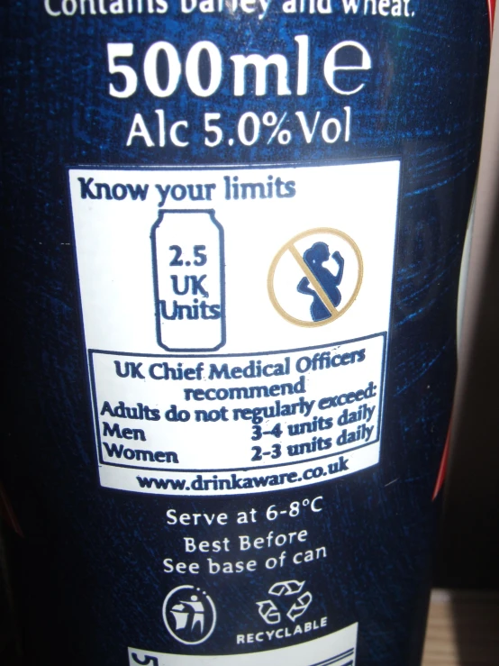 close up on a bottle label for an alcohol