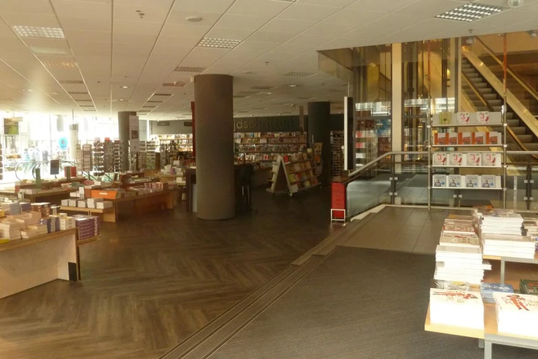 a bookstore that is very large and full of books