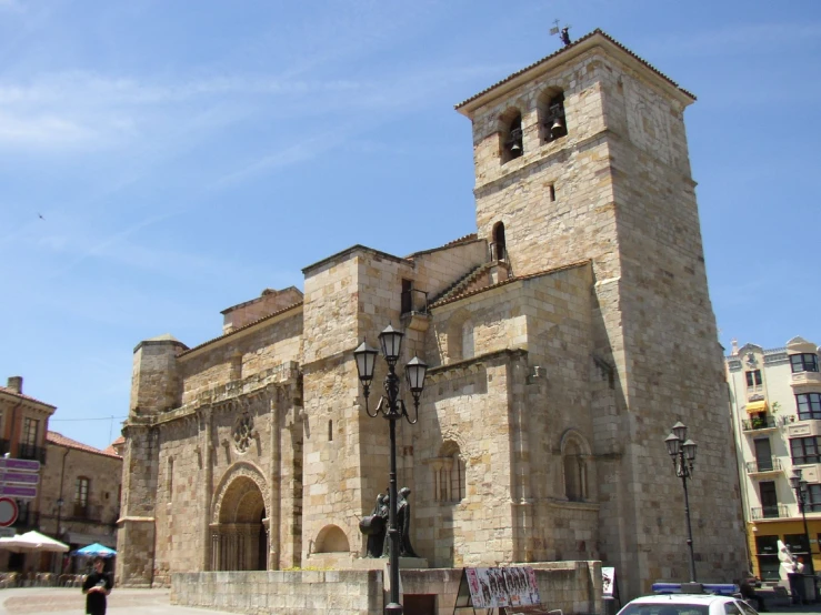 a tall tower in the middle of town