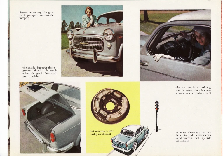 an advertit for a car with images and instructions