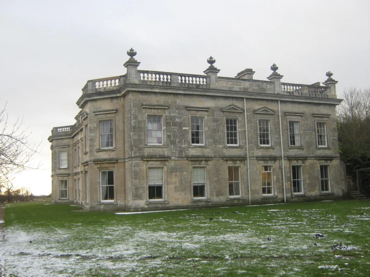 the old building has windows all over it