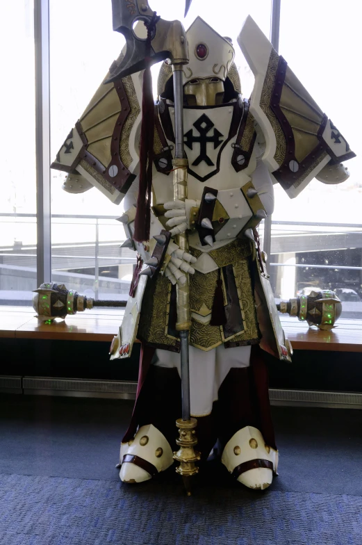 a statue is displayed as it appears to be in an airport