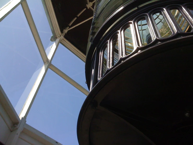 looking up at a large clock tower