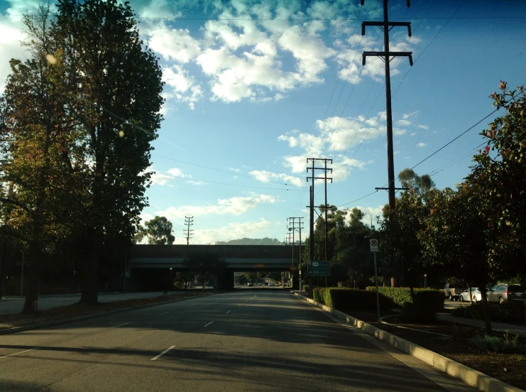 the street is quiet, but it doesn't look very busy